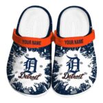 Customized Detroit Tigers Splash Art Crocs Best selling