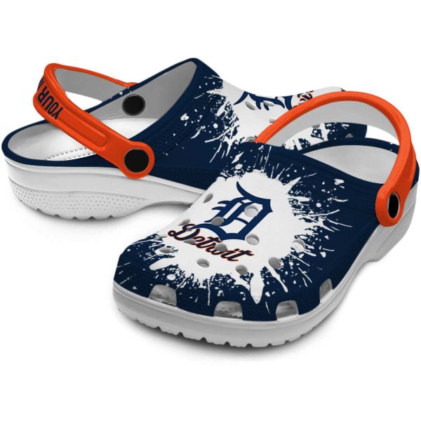 Customized Detroit Tigers Splash Art Crocs Latest Model