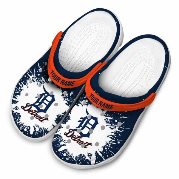 Customized Detroit Tigers Splash Art Crocs Trendy