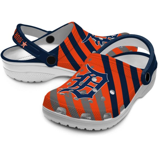 Customized Detroit Tigers Star Spangled Graphic Crocs Latest Model