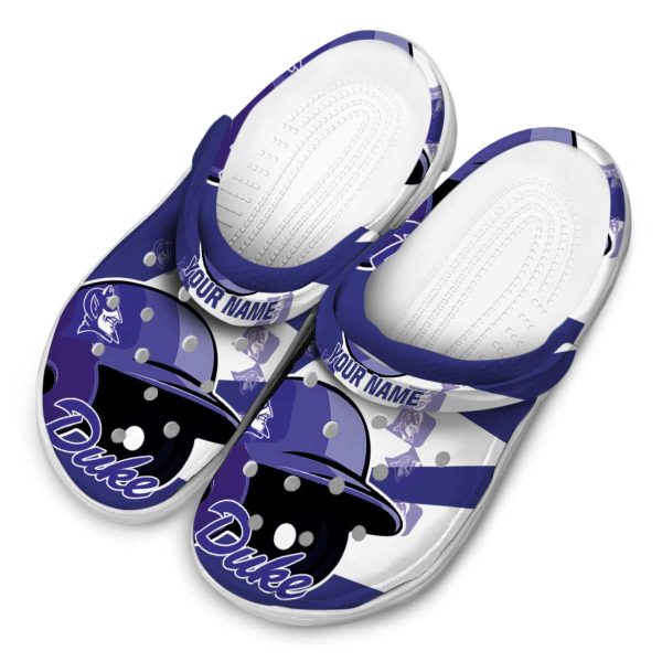 Customized Duke Blue Devils Baseball Helmet Crocs Trendy