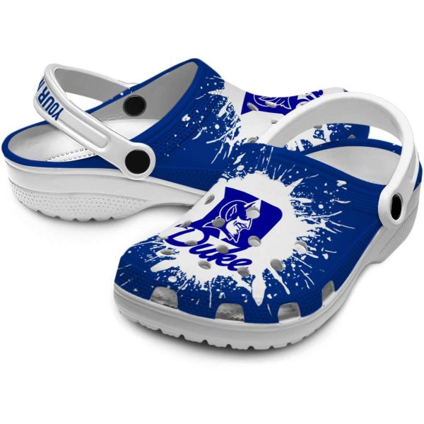 Customized Duke Blue Devils Splash Art Crocs Latest Model