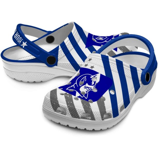 Customized Duke Blue Devils Star Spangled Graphic Crocs Latest Model