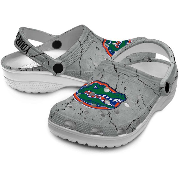 Customized Florida Gators Cracked Texture Crocs Latest Model