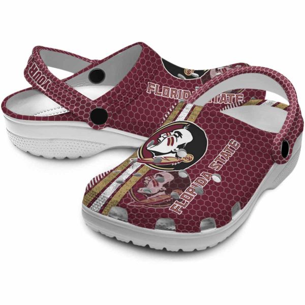 Customized Florida State Seminoles Contrasting Stripes Crocs Latest Model