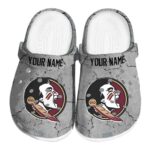 Customized Florida State Seminoles Cracked Texture Crocs Best selling