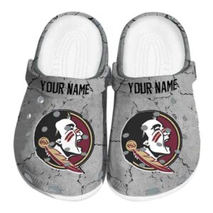 Customized Florida State Seminoles Cracked Texture Crocs Best selling