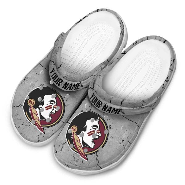 Customized Florida State Seminoles Cracked Texture Crocs Trendy
