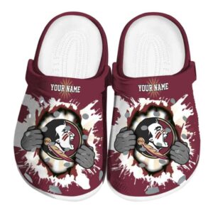 Customized Florida State Seminoles Gripping Hand Crocs Best selling