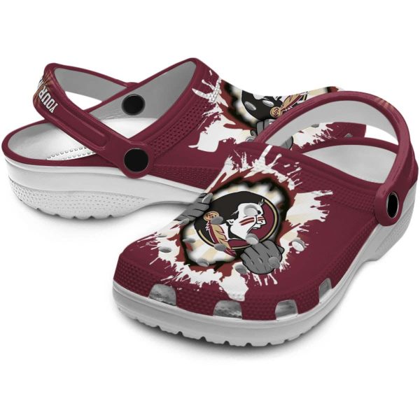 Customized Florida State Seminoles Gripping Hand Crocs Latest Model