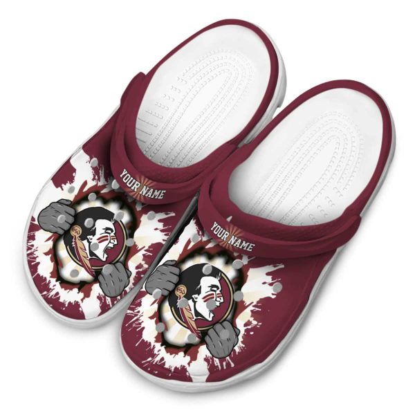 Customized Florida State Seminoles Gripping Hand Crocs Trendy