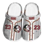 Customized Florida State Seminoles Pinstripe Pattern Crocs Best selling