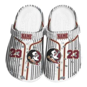 Customized Florida State Seminoles Pinstripe Pattern Crocs Best selling