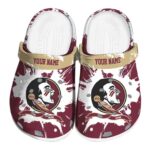 Customized Florida State Seminoles Splatter Pattern Crocs Best selling
