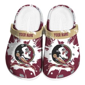 Customized Florida State Seminoles Splatter Pattern Crocs Best selling