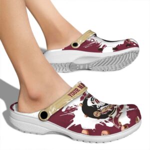 Customized Florida State Seminoles Splatter Pattern Crocs High quality