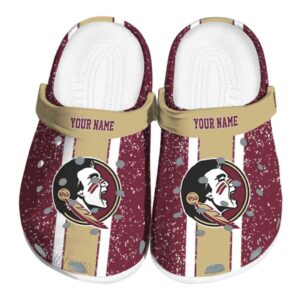 Customized Florida State Seminoles Vertical Stripes Crocs Best selling