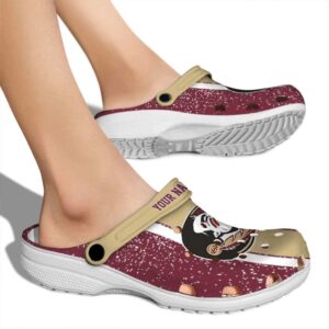 Customized Florida State Seminoles Vertical Stripes Crocs High quality