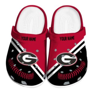 Customized Georgia Bulldogs Baseball Motif Crocs Best selling