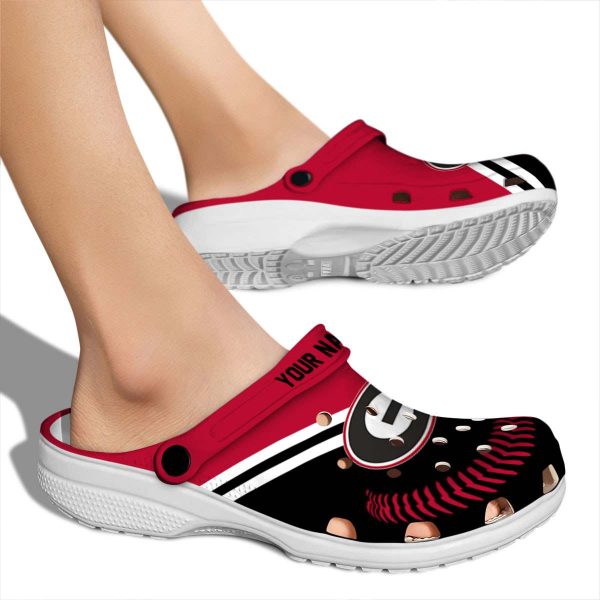 Customized Georgia Bulldogs Baseball Motif Crocs High quality