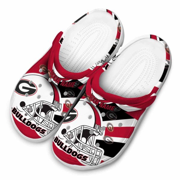 Customized Georgia Bulldogs Football Helmet Crocs Trendy
