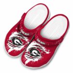Customized Georgia Bulldogs Splash Motif Background Crocs Best selling