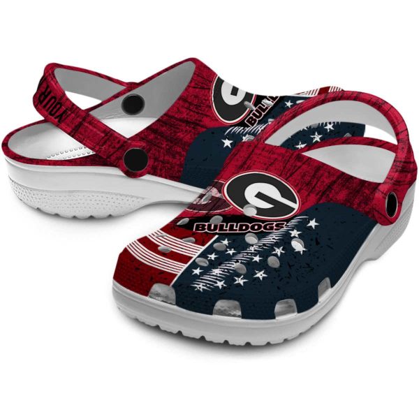 Customized Georgia Bulldogs Star Spangled Side Pattern Crocs Latest Model