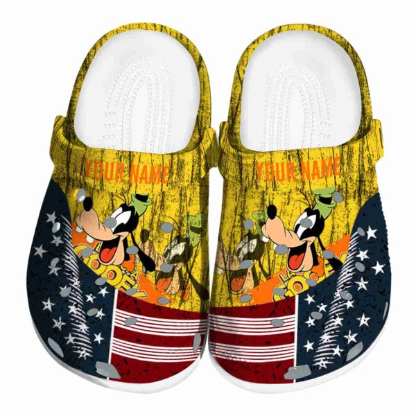 Customized Goofy Star Spangled Side Pattern Crocs Best selling