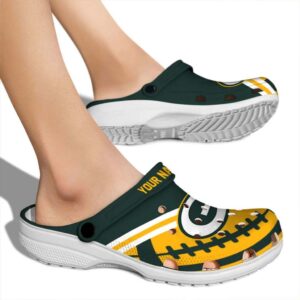 Customized Green Bay Packers Football Motif Crocs High quality