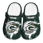 Customized Green Bay Packers Splash Motif Background Crocs Best selling