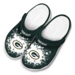 Customized Green Bay Packers Splatter Background Crocs Best selling