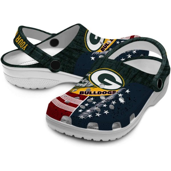 Customized Green Bay Packers Star Spangled Side Pattern Crocs Latest Model