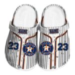 Customized Houston Astros Pinstripe Pattern Crocs Best selling