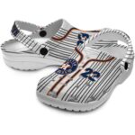 Customized Houston Astros Pinstripe Pattern Crocs Best selling