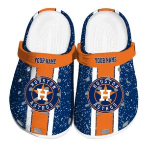 Customized Houston Astros Vertical Stripes Crocs Best selling