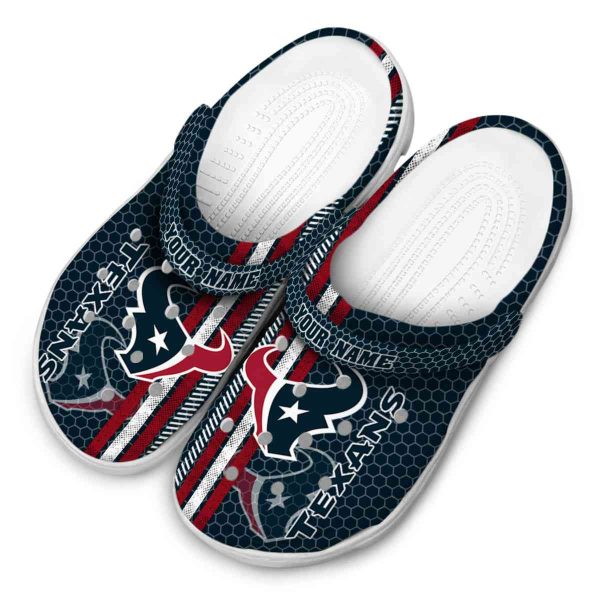 Customized Houston Texans Contrasting Stripes Crocs Trendy