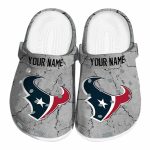 Customized Houston Texans Cracked Texture Crocs Best selling