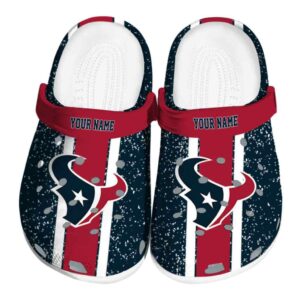 Customized Houston Texans Vertical Stripes Crocs Best selling