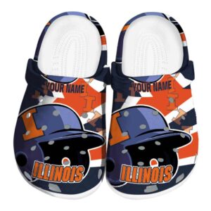 Customized Illinois Fighting Illini Baseball Helmet Crocs Best selling