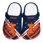 Customized Illinois Fighting Illini Football Motif Crocs Best selling