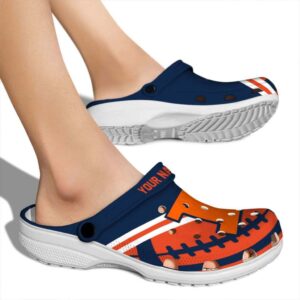 Customized Illinois Fighting Illini Football Motif Crocs High quality