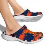 Customized Illinois Fighting Illini Paint Splatter Graphics Crocs Best selling