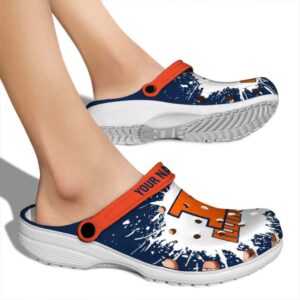 Customized Illinois Fighting Illini Splash Art Crocs High quality
