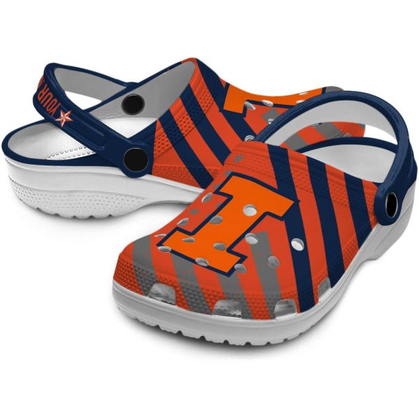 Customized Illinois Fighting Illini Star Spangled Graphic Crocs Latest Model
