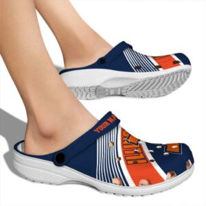 Customized Illinois Fighting Illini Vibrant Dual Tone Crocs High quality