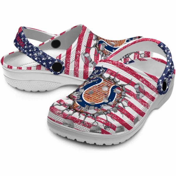 Customized Indianapolis Colts Freedom Splinter Crocs Latest Model