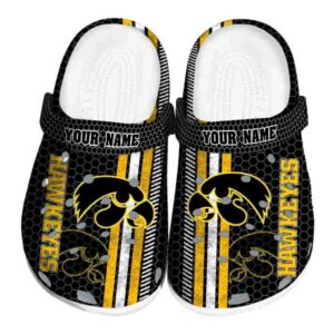Customized Iowa Hawkeyes Contrasting Stripes Crocs Best selling