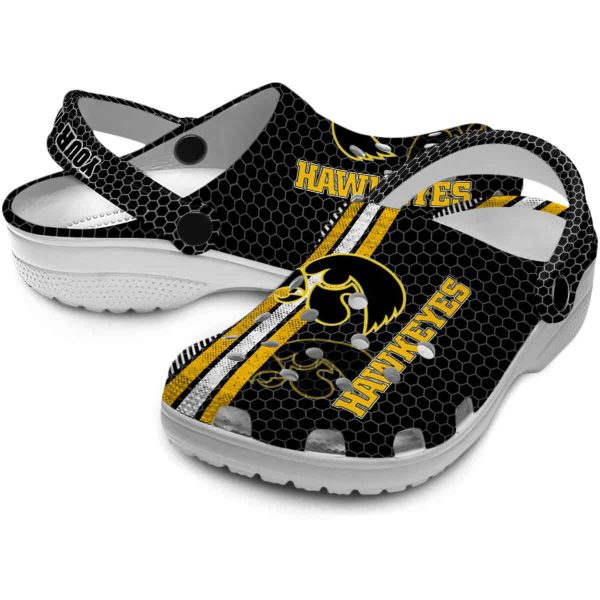 Customized Iowa Hawkeyes Contrasting Stripes Crocs Latest Model