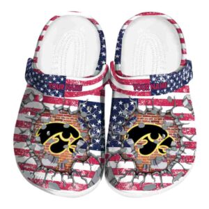 Customized Iowa Hawkeyes Freedom Splinter Crocs Best selling