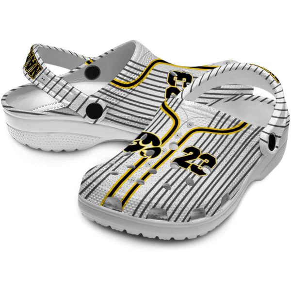 Customized Iowa Hawkeyes Pinstripe Pattern Crocs Latest Model